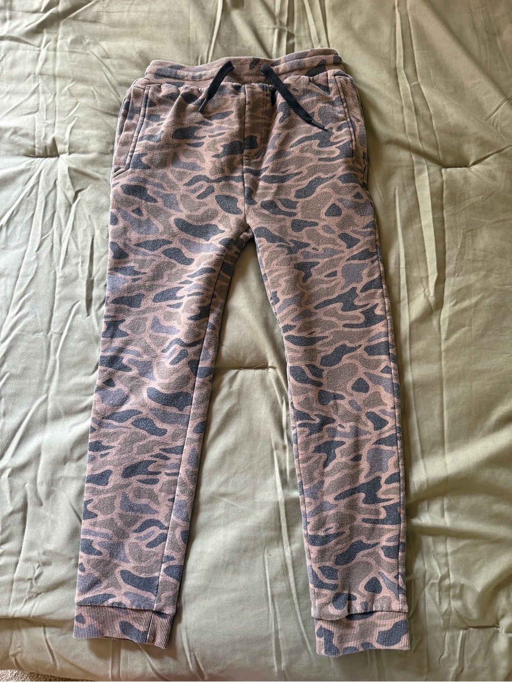 BURLEBO Pink & Gray Camo Fleece Joggers